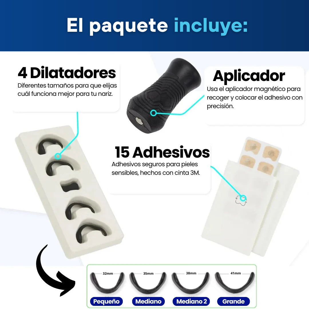 AirStrips™ TIRAS NASALES ANTIRONQUIDO ¡Transforma Tu Respiración!