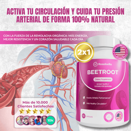 BEETROOT| Cápsulas de Remolacha para favorecer la circulación y la vitalidad ¡OFERTA 2X1!
