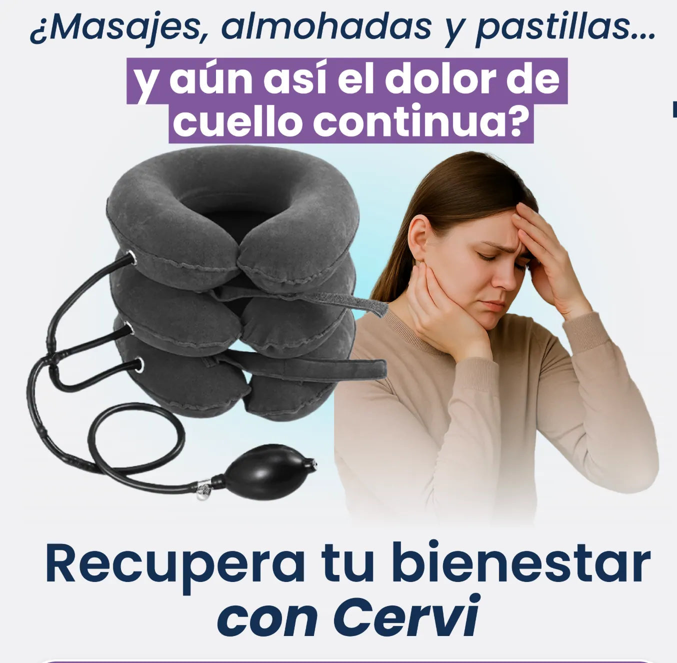 CerviRelief® | Cojín Ortopédico para aliviar Dolor y la Tensión muscular